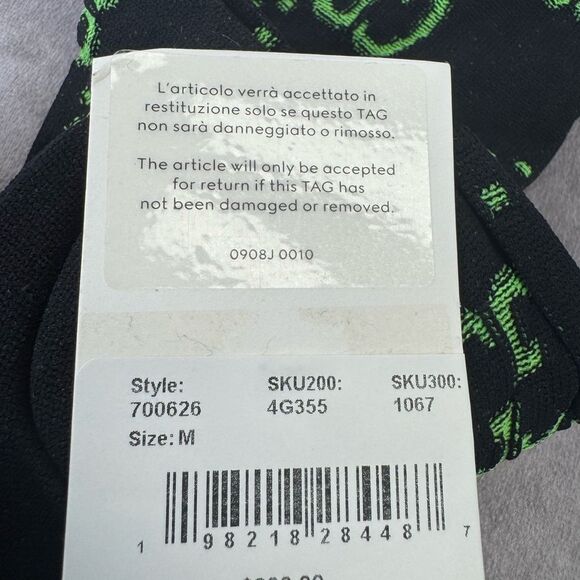 GUCCI New Interlocking G Jacquard Socks Green Black Medium 700626 - Picture 8 of 10